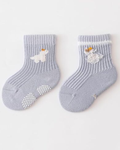 Baby Grip Socks Non Slip Grips Girls Boys Ankle Crew Newborn Infant Toddler Kids Casual Anti Skid Socks in Kuwait