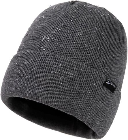 TOP-EX DryKnit™ Waterproof Merino Wool M/L XL/XXL Fleece Lined Beanie,Warm Cold Weather Winter Hat Men&Women in Kuwait
