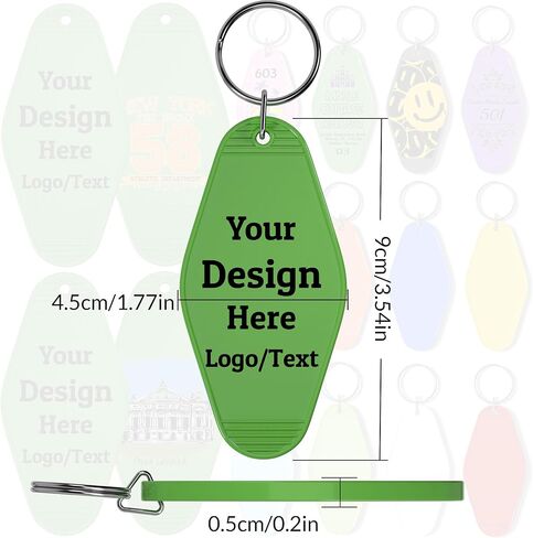 سلسلة مفاتيح موتيل مخصصة للفندق، 30 قطعة مطبوعة على الوجهين شعارك/نصك، علامات مفاتيح شخصية، سلاسل مفاتيح عتيقة in Kuwait