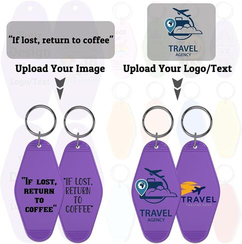 سلسلة مفاتيح موتيل مخصصة للفندق، 30 قطعة مطبوعة على الوجهين شعارك/نصك، علامات مفاتيح شخصية، سلاسل مفاتيح عتيقة in Kuwait