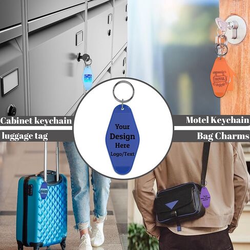 سلسلة مفاتيح موتيل مخصصة للفندق، 30 قطعة مطبوعة على الوجهين شعارك/نصك، علامات مفاتيح شخصية، سلاسل مفاتيح عتيقة in Kuwait