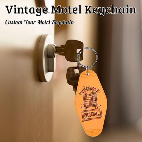 سلسلة مفاتيح موتيل مخصصة للفندق، 30 قطعة مطبوعة على الوجهين شعارك/نصك، علامات مفاتيح شخصية، سلاسل مفاتيح عتيقة in Kuwait