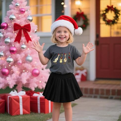 أطفال عيد الميلاد قميص بنين بنات عيد الميلاد الرنة قصب حلوى بنين بنات الصغار مضحك عيد الميلاد الزي المحملة القمم 2-7T in Kuwait