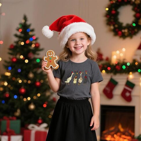 أطفال عيد الميلاد قميص بنين بنات عيد الميلاد الرنة قصب حلوى بنين بنات الصغار مضحك عيد الميلاد الزي المحملة القمم 2-7T in Kuwait