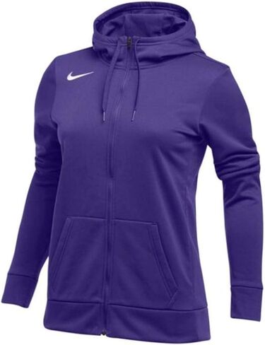 Nike Women's Therma All-Time Full Zip Hoodie | Rib Drawcord Training Hoodie (US, Alpha, X-Small, Regular, Regular, Navy) in Saudi Arabia