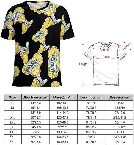 Margaritas Made Me Do It Men's T-Shirts Short Sleeve Tee Hawaiian Shirt Summer Tops Casual Workout Shirts in Saudi Arabia