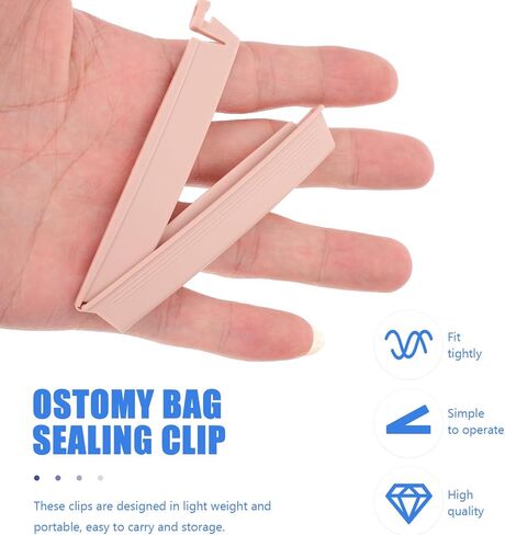 Healifty 10Pcs Ostomy Bag Clip Drainable Pouch Clamp Tail Closure Surefit Leak- Proof Colostomy Sealing Bars Postoperative Care Tools Fistula Accessories in Saudi Arabia