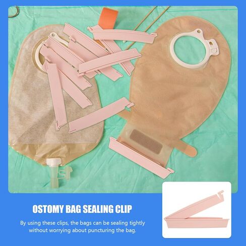 Healifty 10Pcs Ostomy Bag Clip Drainable Pouch Clamp Tail Closure Surefit Leak- Proof Colostomy Sealing Bars Postoperative Care Tools Fistula Accessories in Saudi Arabia