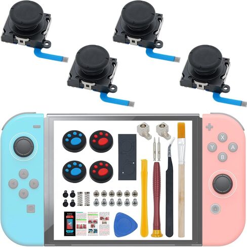 SmaFsan لـ SL SR مفتاح الزر الأيمن الأيسر استبدال الكابل المرن لنينتندو سويتش/سويتش OLED Joycon الكابل المرن مع أدوات إصلاح مسامير الينابيع (يمين) in Kuwait