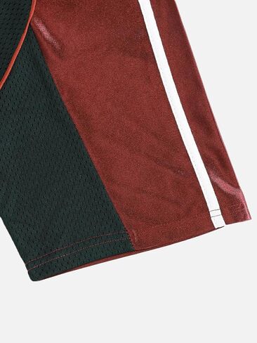 Aelfric Eden قمصان جيرسي المتضخم الجرافيك تيز الرجال شبكة المرقعة Crewneck تي شيرت التباين اللون قمصان الصيف بلايز in Saudi Arabia
