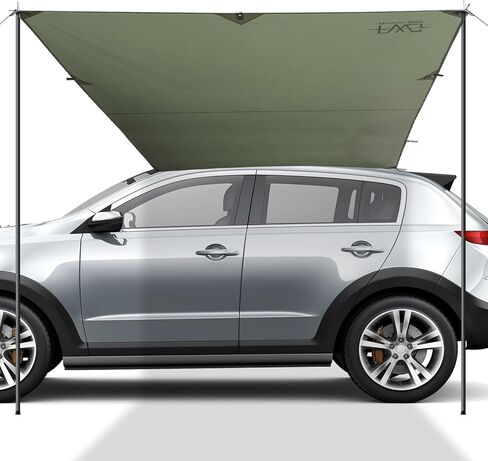 Car Awning for SUV, 10 x 5.6 FT Van Truck Awning for Camping, Needn't Roof Rack Hardwares Waterproof UV50+ in Kuwait