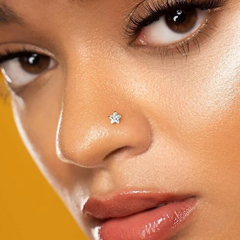 1PC ASTM F136 Titanium Threadless Pentagram Elements Tops Piercing studs for Conch,Tragus,Helix,Lobe Come With 4PCS Different Lengths Post F136 Titanium 16G 18G 20G Flatback earring nose Jewelry Gold Silver in Kuwait