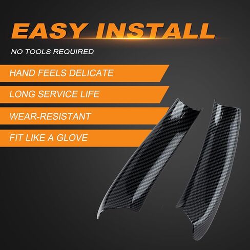 Carbon Fiber Pattern 4PCS Left Door Armrest Pull Handle Covers Storage Compartment Compatible with BMW X3 F25 2010-2016 X4 F26 2014-2017 Driver Side Container Storage Box in Saudi Arabia