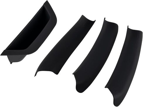 Carbon Fiber Pattern 4PCS Left Door Armrest Pull Handle Covers Storage Compartment Compatible with BMW X3 F25 2010-2016 X4 F26 2014-2017 Driver Side Container Storage Box in Saudi Arabia