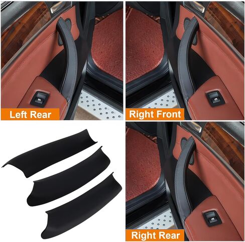 Carbon Fiber Pattern 4PCS Left Door Armrest Pull Handle Covers Storage Compartment Compatible with BMW X3 F25 2010-2016 X4 F26 2014-2017 Driver Side Container Storage Box in Saudi Arabia