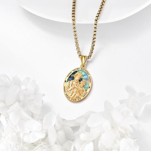 925 Sterling Silver Religious Medal St Michael St Raphael Memento Mori Santa Muerte Pendant Necklace Jewelry Gifts for Men Women in Saudi Arabia