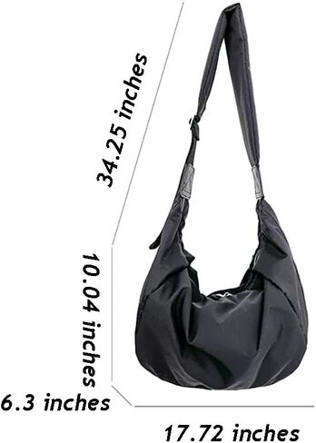 Lightweight Nylon Lazy Dumpling Shaped Shoulder Bag, Large Capacity Crescent Casual Crossbody Purse, Sling Hobo Satchel Tote in Kuwait