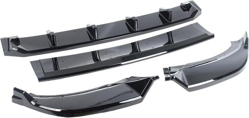 ممتص الصدمات الأمامي مناسب لسيارة BMW G01 X3 G02 X4 LCI M40i 2022 2023 2024 2025 (M Sport Bumper فقط)، طقم جسم الذقن الهوائي 4 قطع ملحقات خارجية باللون الأسود اللامع in Saudi Arabia