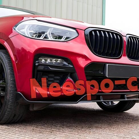 ممتص الصدمات الأمامي مناسب لسيارة BMW G01 X3 G02 X4 LCI M40i 2022 2023 2024 2025 (M Sport Bumper فقط)، طقم جسم الذقن الهوائي 4 قطع ملحقات خارجية باللون الأسود اللامع in Saudi Arabia