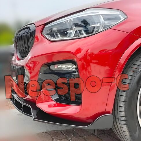 ممتص الصدمات الأمامي مناسب لسيارة BMW G01 X3 G02 X4 LCI M40i 2022 2023 2024 2025 (M Sport Bumper فقط)، طقم جسم الذقن الهوائي 4 قطع ملحقات خارجية باللون الأسود اللامع in Saudi Arabia