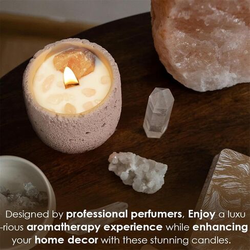 شمعة كريستال معطرة بالخوخ الوردي، شمع الصويا النقي 100% والزيوت العطرية الطبيعية، شمعة عطرية لعيد الحب، هدية عيد ميلاد لمرضى السرطان والعذراء والميزان in Kuwait