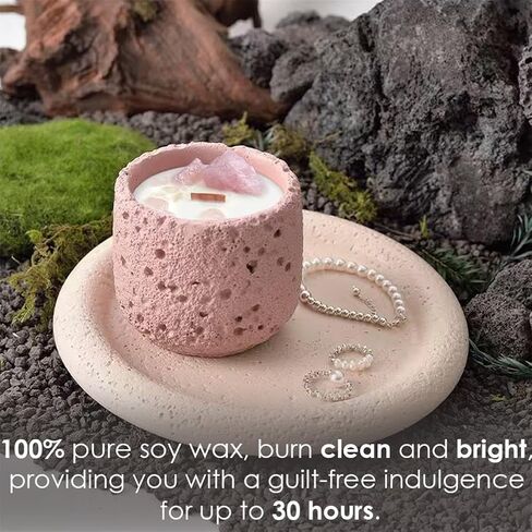 شمعة كريستال معطرة بالخوخ الوردي، شمع الصويا النقي 100% والزيوت العطرية الطبيعية، شمعة عطرية لعيد الحب، هدية عيد ميلاد لمرضى السرطان والعذراء والميزان in Kuwait