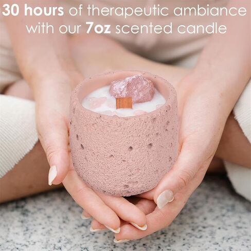 شمعة كريستال معطرة بالخوخ الوردي، شمع الصويا النقي 100% والزيوت العطرية الطبيعية، شمعة عطرية لعيد الحب، هدية عيد ميلاد لمرضى السرطان والعذراء والميزان in Kuwait