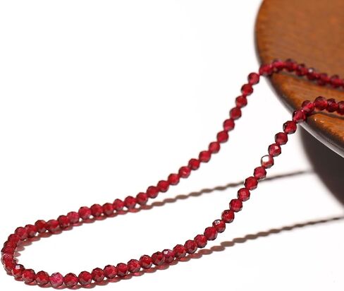 Jewever Dainty 3-4 mm Faceted Beads Necklace Simple Boho Crystals Choker Necklaces for Women and Men Trendy Jewelry Gifts in Kuwait