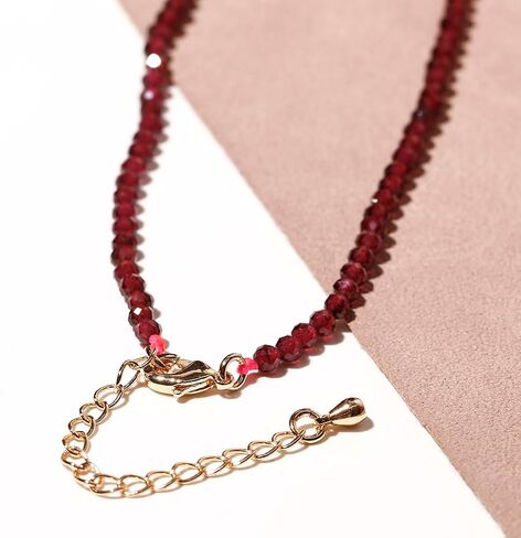 Jewever Dainty 3-4 mm Faceted Beads Necklace Simple Boho Crystals Choker Necklaces for Women and Men Trendy Jewelry Gifts in Kuwait
