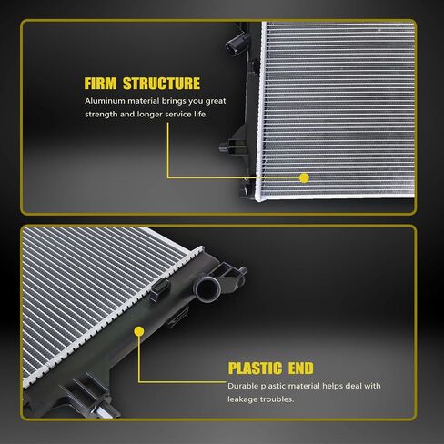 SecosAutoparts 2.0L Engine Coolant Radiator Aluminum Fit for Kia Forte Sedan 2019-2023 Fit for Hyundai Elantra 2017-2020 & Elantra GT 2018-2020 Replace# 25310J7000 KI3010169 in Saudi Arabia