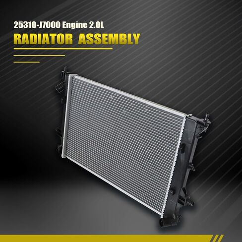 SecosAutoparts 2.0L Engine Coolant Radiator Aluminum Fit for Kia Forte Sedan 2019-2023 Fit for Hyundai Elantra 2017-2020 & Elantra GT 2018-2020 Replace# 25310J7000 KI3010169 in Saudi Arabia
