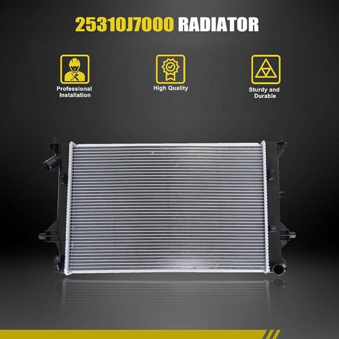 SecosAutoparts 2.0L Engine Coolant Radiator Aluminum Fit for Kia Forte Sedan 2019-2023 Fit for Hyundai Elantra 2017-2020 & Elantra GT 2018-2020 Replace# 25310J7000 KI3010169 in Saudi Arabia
