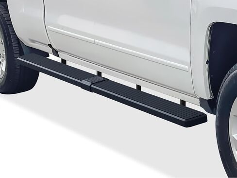 لوحة تشغيل من عجلة إلى عجلة APS مقاس 6 بوصات متوافقة مع Chevy Silverado GMC Sierra 2007-2018 كابينة مزدوجة كابينة ممتدة بطول 6.5 قدم وسرير 2500 3500 2019 (باستثناء 07 Classic) (شريط جانبي بخطوات جانبية من Nerf) in Kuwait