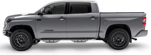 RealTruck Podium LG Steps for Ford F-150 | طول الكابينة، من الفولاذ المقاوم للصدأ، باللون الأسود المزخرف | HPF1585CC-TX | يناسب 2015-2024 Ford F-150، 2018-2023 Raptor، 2017-2023 F-250/F-350/F-450 SuperCrew وغيرها in Kuwait