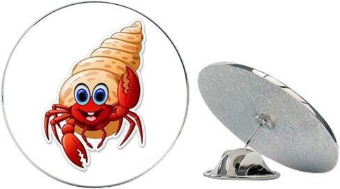 Cute Hermit Crab Metal 0.75" Lapel Hat Pin Tie Tack Pinback in Saudi Arabia