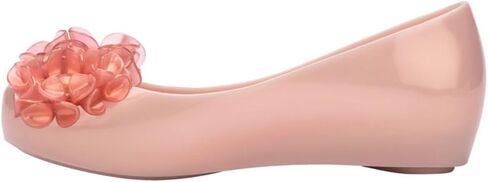 حذاء باليه مسطح للفتيات من Mini melissa Ultragirl Springtime للفتيات - حذاء مسطح جيلي مريح ولطيف بمقدمة مفتوحة مع فيونكات زهور، حذاء جيلي للأطفال، أزرق، 2 in Kuwait