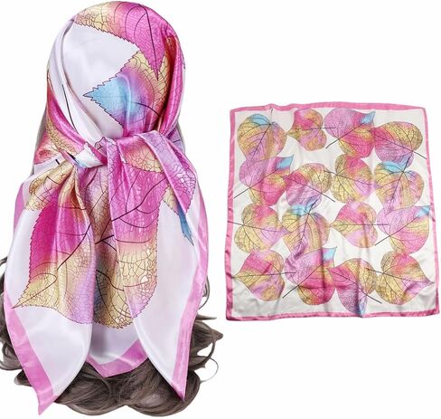 Like Silk Square Head Scarf for Hair Wrapping Fashion Purse Bag Scarf for Women in Saudi Arabia