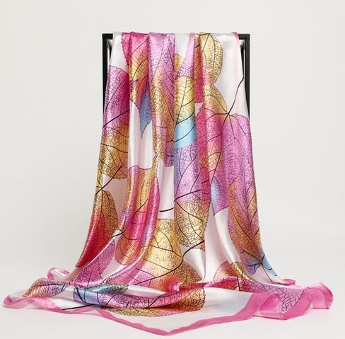 Like Silk Square Head Scarf for Hair Wrapping Fashion Purse Bag Scarf for Women in Saudi Arabia