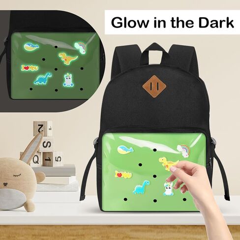 حقيبة ظهر للأطفال للأولاد والبنات من عمر 5 إلى 10 سنوات، حقائب ظهر للأطفال الصغار للمرحلة الابتدائية مع سحر الأحذية - حقيبة كتب مقاس 16 بوصة للمدرسة (أسود) in Kuwait