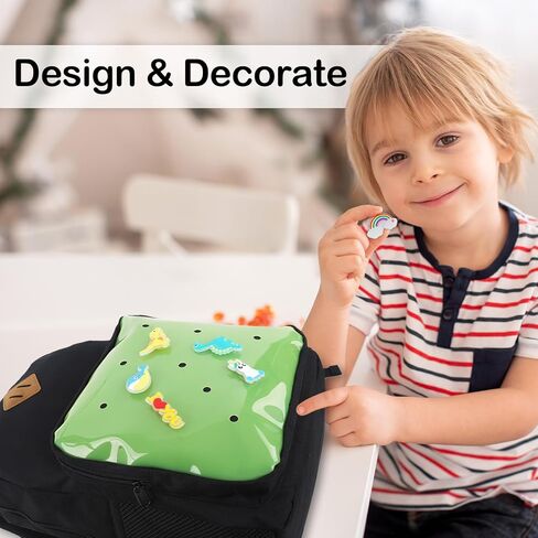 حقيبة ظهر للأطفال للأولاد والبنات من عمر 5 إلى 10 سنوات، حقائب ظهر للأطفال الصغار للمرحلة الابتدائية مع سحر الأحذية - حقيبة كتب مقاس 16 بوصة للمدرسة (أسود) in Kuwait