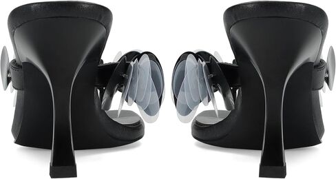 كعب فليب فلوب للنساء بكعب مربع مفتوح بأشرطة صنادل بكعب قطة أنيقة مع أشرطة قرصية بلاستيكية مريحة للانزلاق على شريحة ثونغ in Kuwait