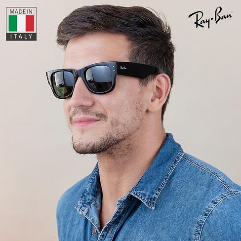 Ray-Ban RB0840S MEGA WAYFARER BLACKED OUT COLLECTION Square Shaped Sunglasses with Official RAYBAN Eyewear Kit in Saudi Arabia