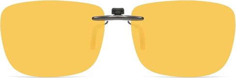CAXMAN Night Driving Glasses Clip On Night Vision Glasses HD Polarized Yellow Lens Compact Fit Non-Flip Up in Kuwait