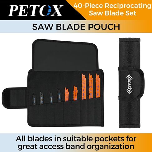 14 PCS Reciprocating Saw Blade Set, 6-Inch 6TPI+9-Inch 5TPI Wood Cutting Blades, CRV Materials, fit Dewalt Bosch Makita Milwaukee Porter-Cable Ryobi Ridgid Black&Decker Skil Craftsman Sawsall in Saudi Arabia