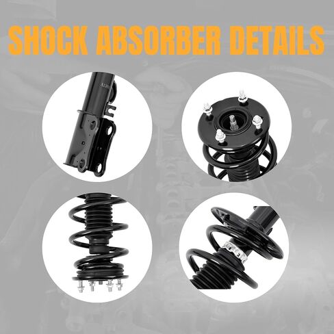 Front Strut Shock Assembly w/Coil Spring Compatible with 2013-2018 Ford Taurus, 2004-2007 Toyota Highlander, 2004-2006 Lexus RX330, 2007 Lexus RX350, 172653 172654 Replacement Struts in Saudi Arabia