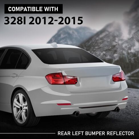 عاكس المصد الخلفي الأيسر G-PLUS، متوافق مع BMW 320i 328i 328d 335i 428i 430i Base 2012-2017، جانب السائق، 63147382233، BM1184100 in Saudi Arabia
