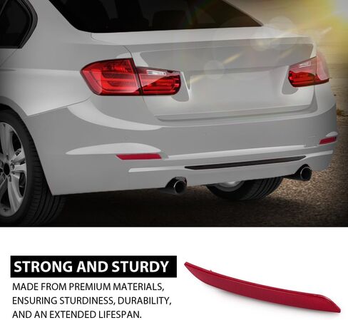 عاكس المصد الخلفي الأيسر G-PLUS، متوافق مع BMW 320i 328i 328d 335i 428i 430i Base 2012-2017، جانب السائق، 63147382233، BM1184100 in Saudi Arabia