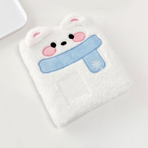 Korean Photocard Binder Covers Cartoon Dog Cats Plush Refillable Pages 6Ring Cartoon Binder Photo Album Shell Organizers in Kuwait