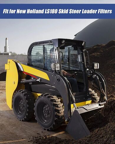 Maintenance Filter Kit Fit for New Holland LS180 Skid Steer, Hydraulic Inner Outer Air Engine Oil Fuel Spin on Replace 9842392 86555827 86555826 87800068 87801434 in Saudi Arabia