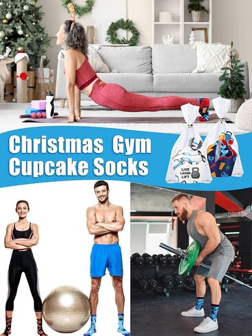 12 Pairs Christmas Cupcake Socks Police Socks Gifts Winter Warm Cop Funny Occupation Socks Novelty Gift for Police Officer Lover Christmas New Year Gift Socks in Kuwait